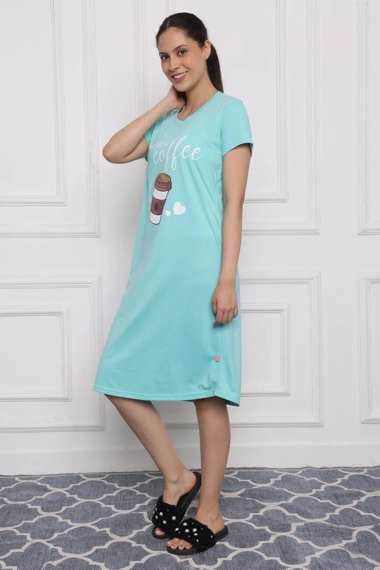Light Green Short nighty