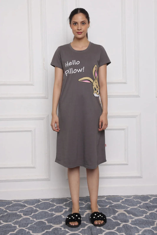 Grey Short nighty