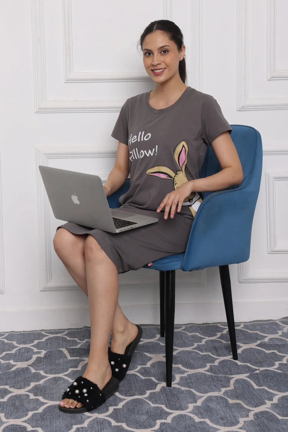 Grey Short nighty