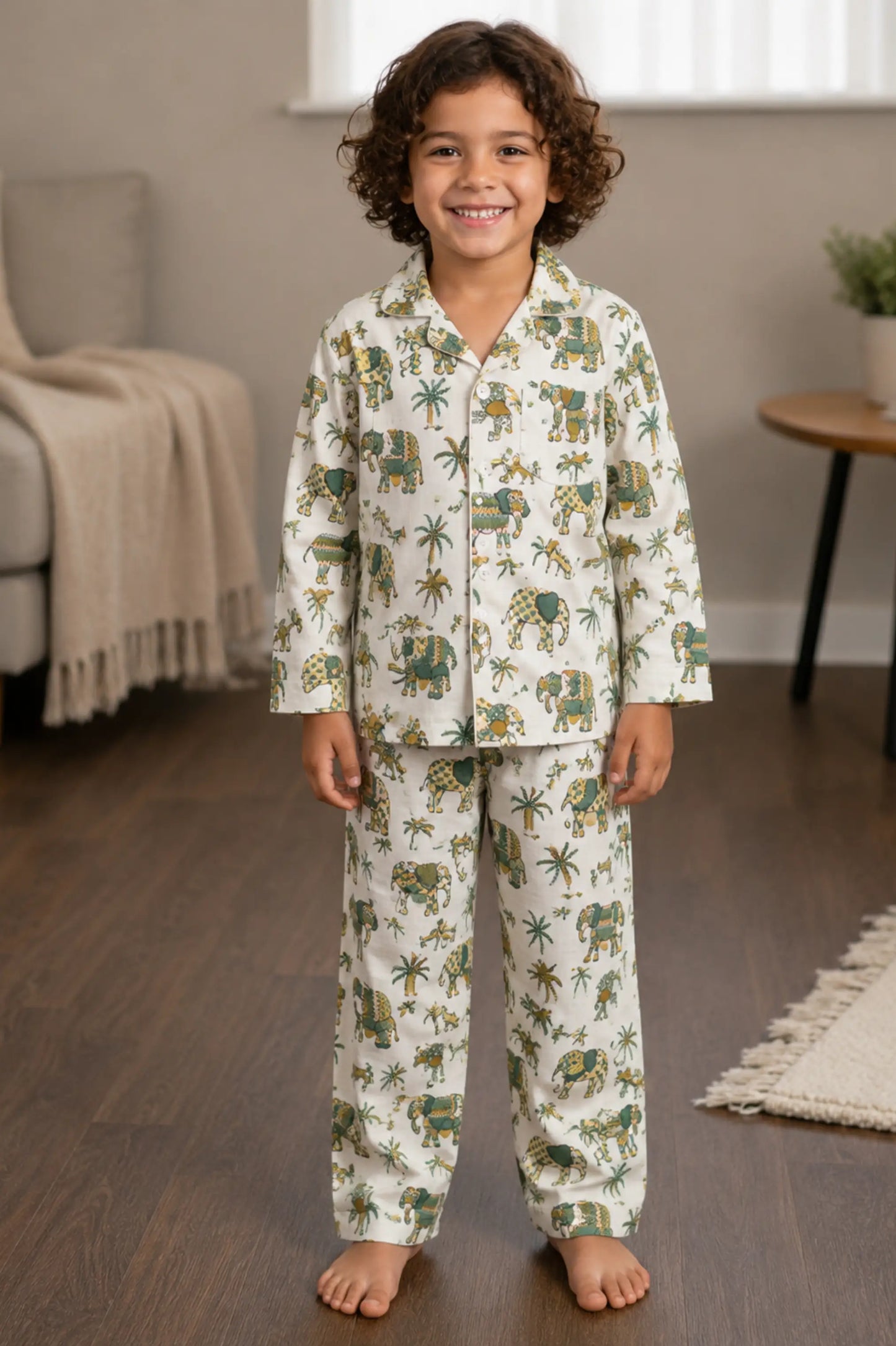 Green Elephant Pyjama Sets
