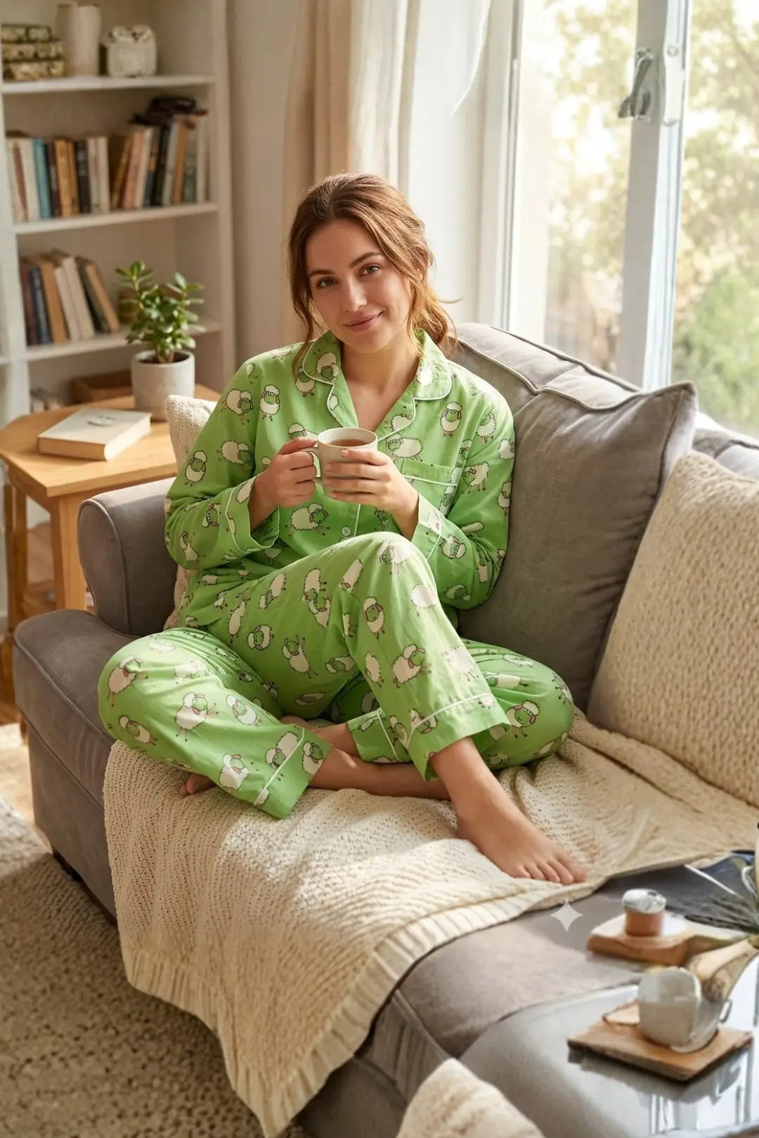 Green Sheep  Pyjama sets Pure Cotton