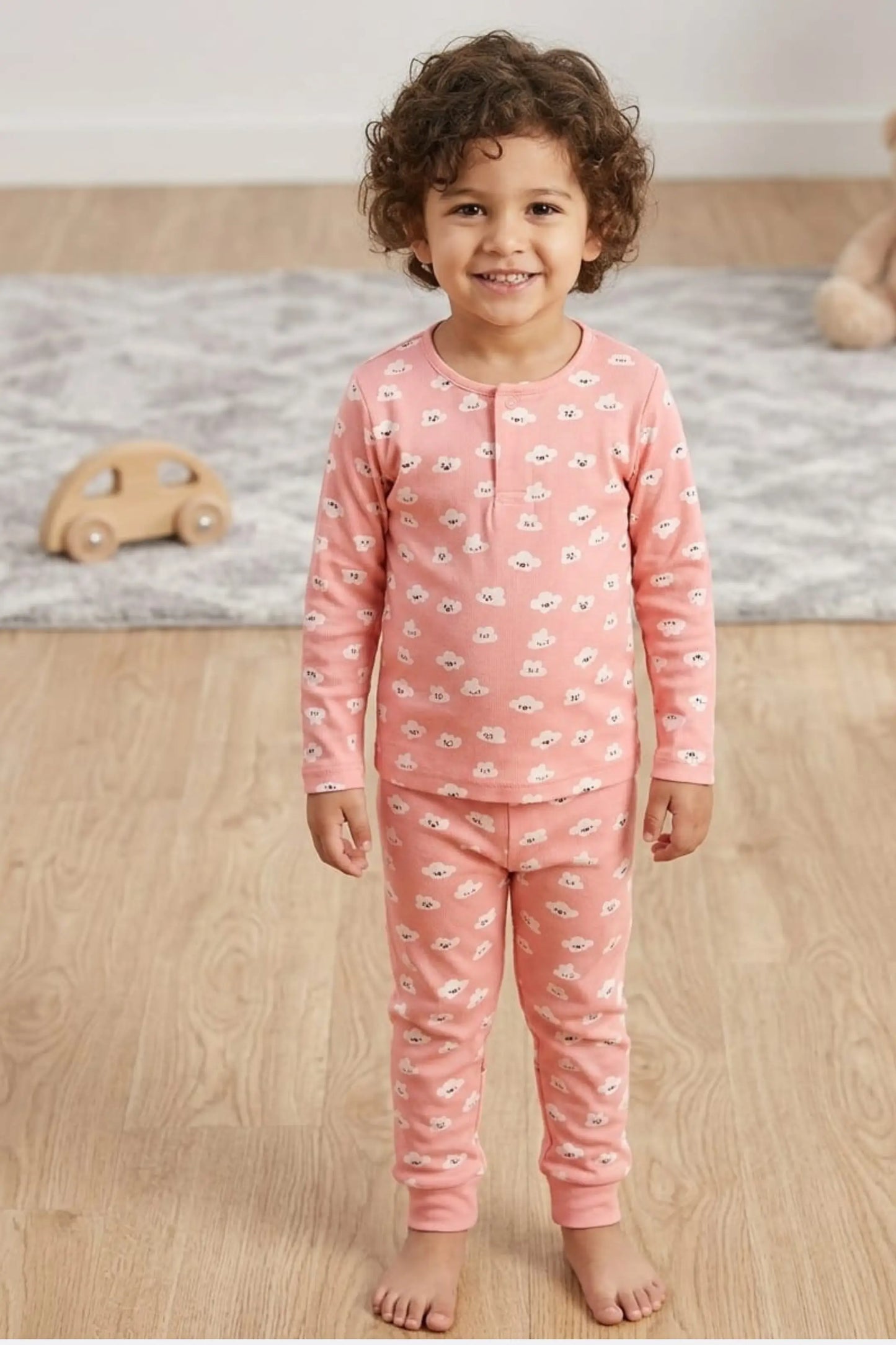 Pink Smileey Cloud Full Pants
