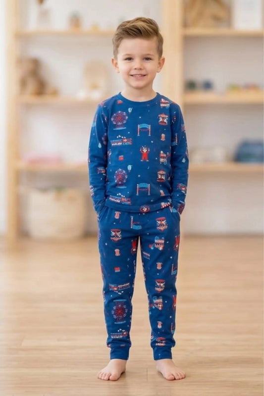 Blue Cornival Full Pants