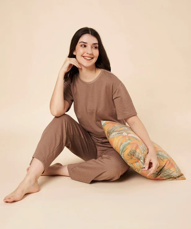 Brown full pants Co-ord set