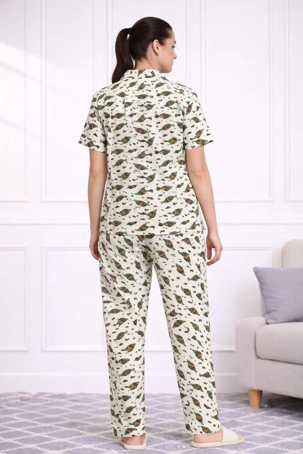 White Fish  Pyjama sets Pure Cotton