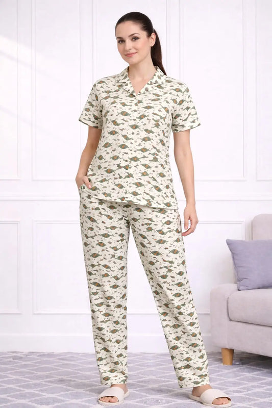White Fish  Pyjama sets Pure Cotton