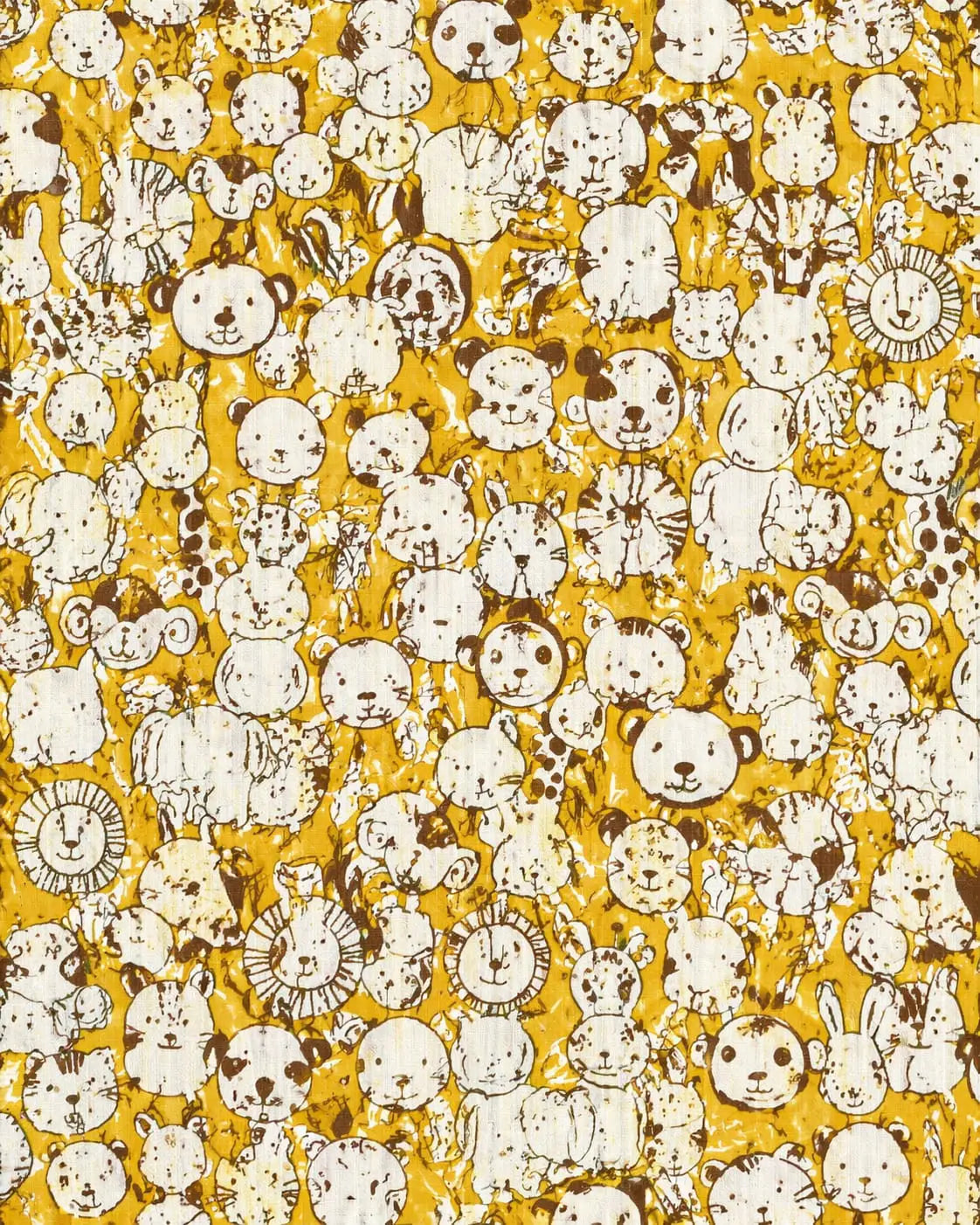 Mustard Yellow Animals Pyjama sets Pure Cotton