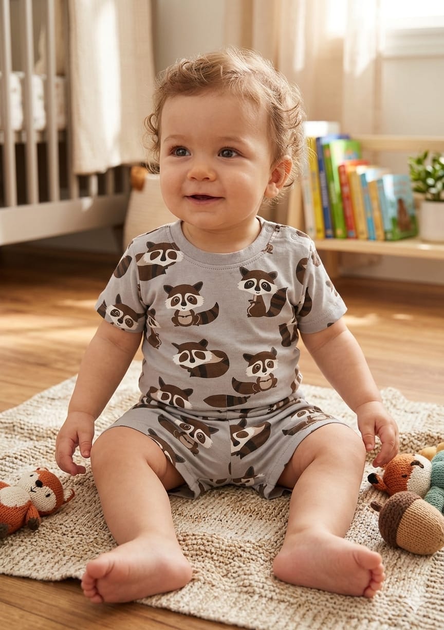 Grey Suirrel Shorts Sets