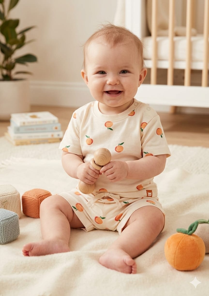 Orange Heaven  Shorts Sets