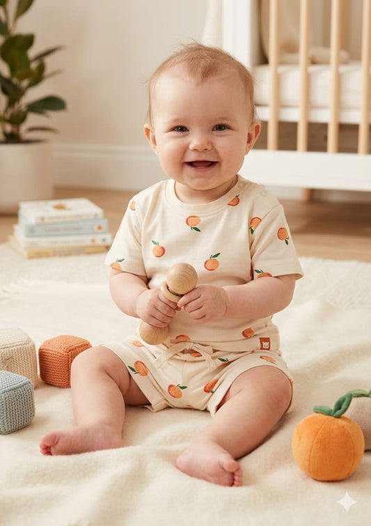 Orange Heaven  Shorts Sets