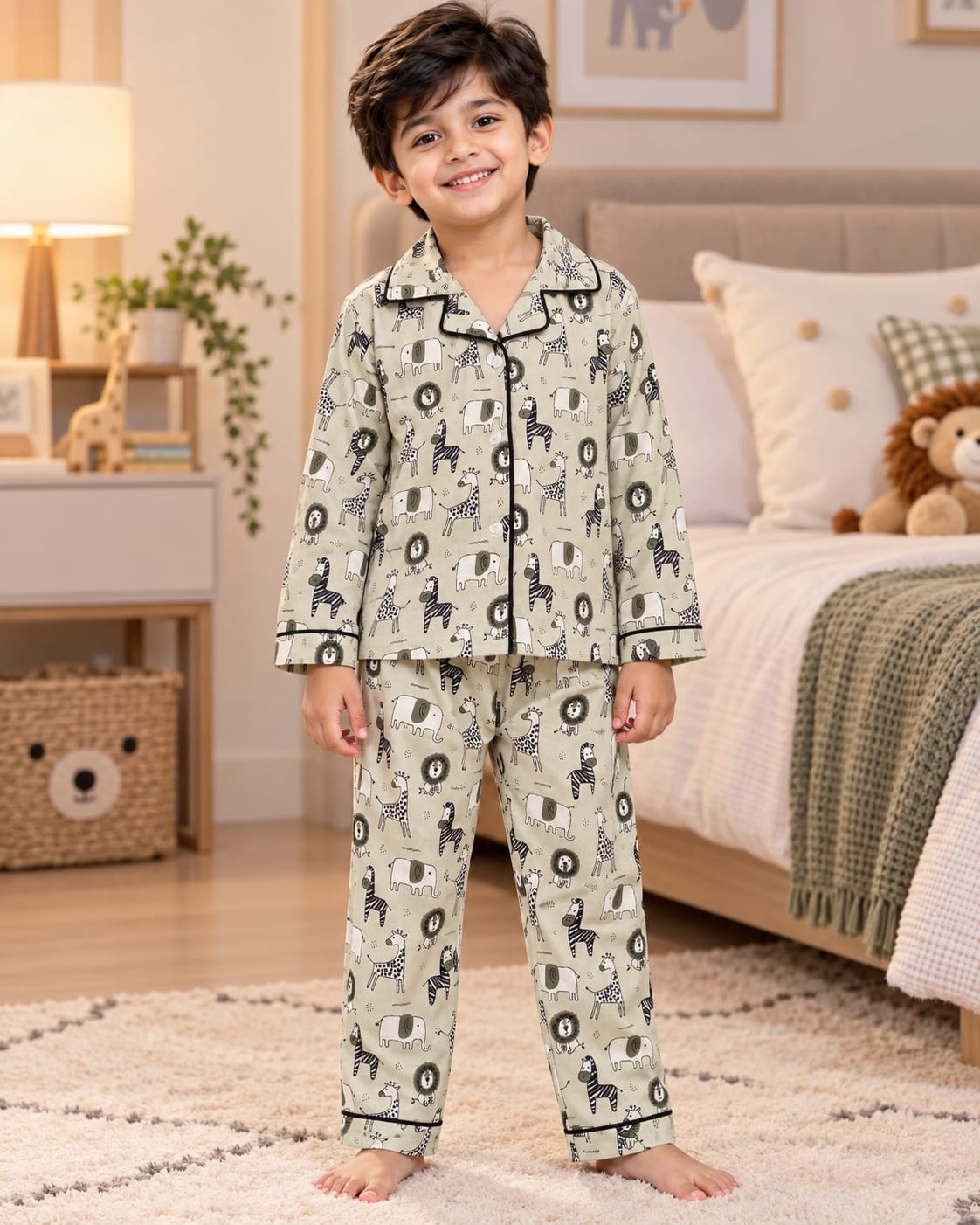 Grey Animals Full Pants