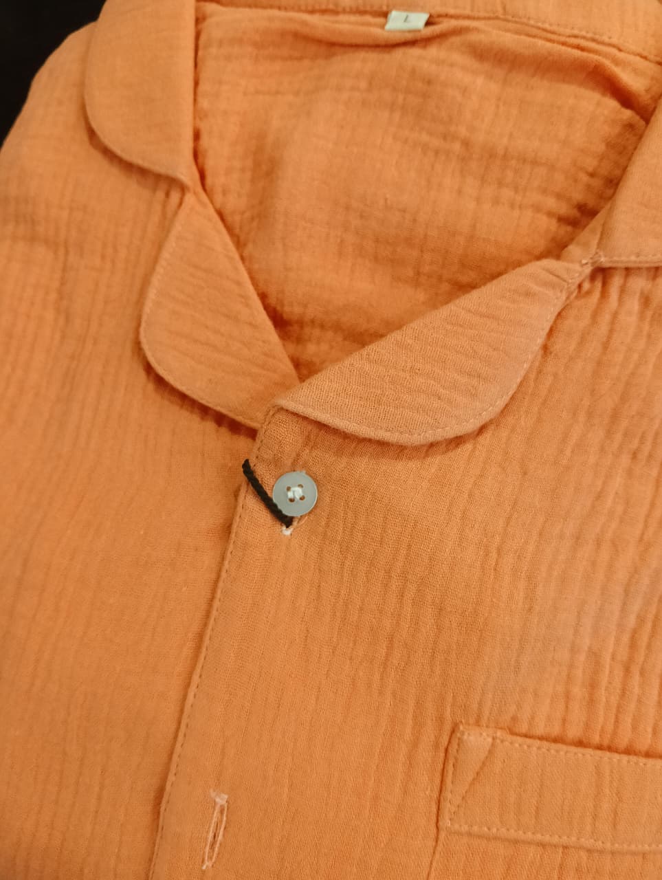 Coral Orange Muslin Cotton Newbrown