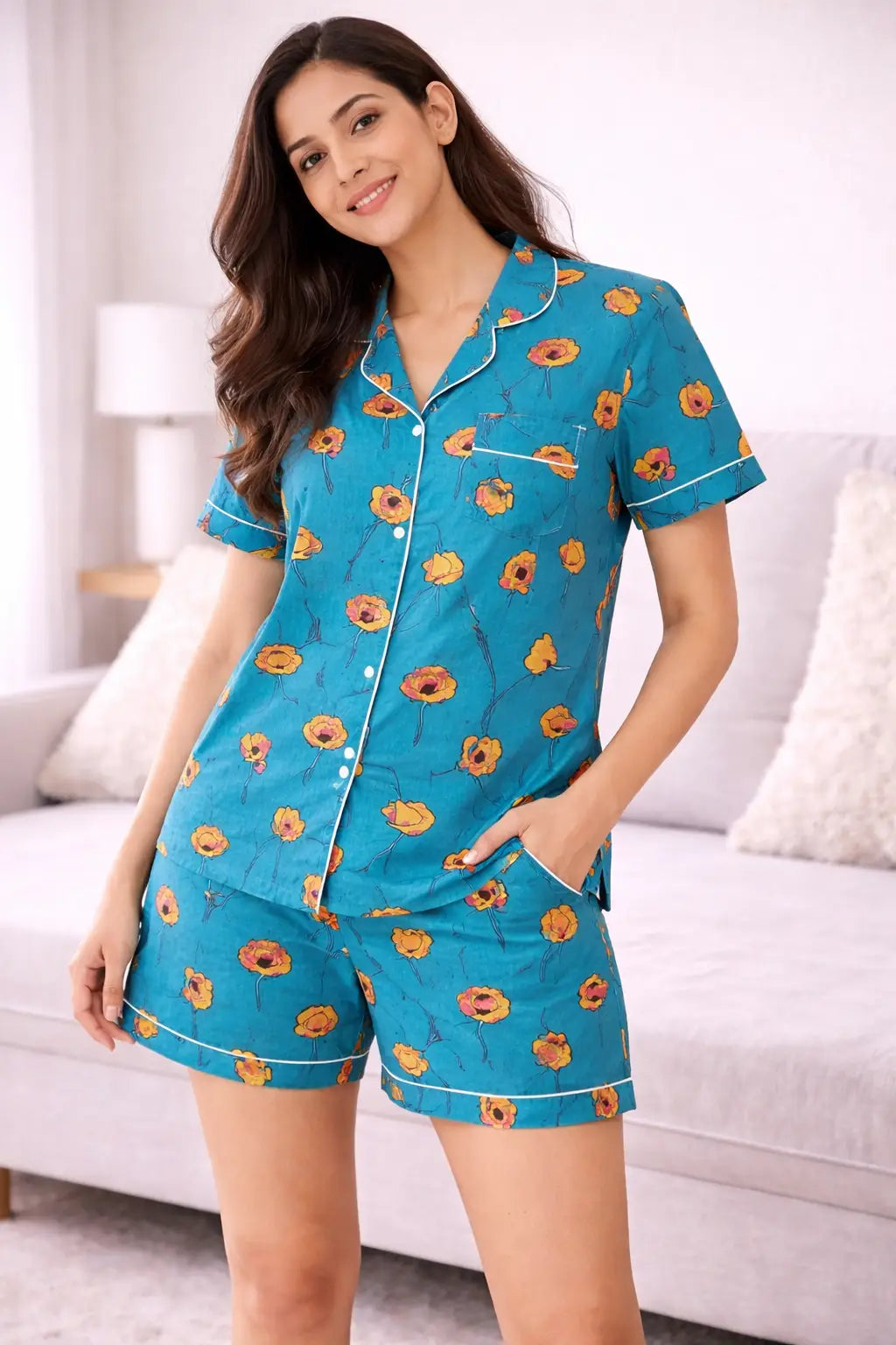 Blue Short  Pure Cotton