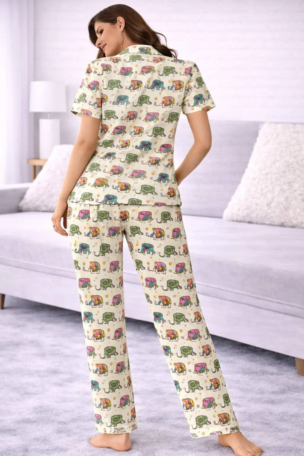 Cream Elephant  Combo Pure Cotton