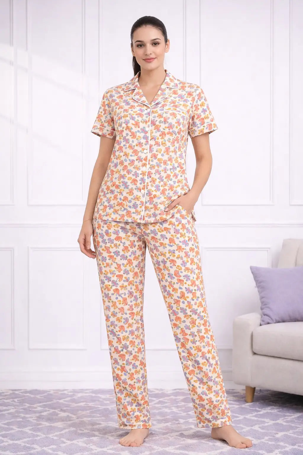 Pinkish Fish Pyjama sets Pure Cotton